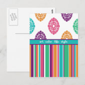 Aangepast Boho Summer Briefkaart (Voorkant / Achterkant)