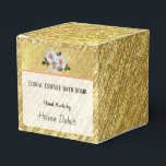 Aangepast bommen voor goud en pit | Cadeaudoos Bedankdoosjes<br><div class="desc">Luxe gestreden cadeaudoos met goudlook voor het verpakken van badbommen of andere zelfgemaakte producten. witte bloem en bladeren over velum zien er dubbel gouden achtergrond uit en witte vellum voor het gemak om tekst te zien. De tekst is volledig editable, enkel klik op "Personalize"om in uw details uit te geven....</div>