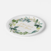 Aangepast Bord, botanische eucalyptus Papieren Bordje (Gekanteld)