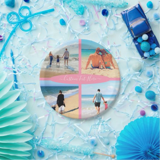 Aangepast Bord fotopapier met tekst (Feest)