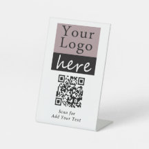 Aangepast bord met QR-code Voeg uw logo toe, Bedri