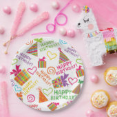 Aangepast Bord papier 9 inch (Feest)