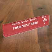 Aangepast bord voor de naam van een medisch bureau naambordje (Zijkant)