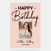 Aangepast bord voor haar verjaardag, Gelukkige ver (Voorkant)