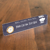 Aangepast bord voor kleurendesk op Chef-niveau Naambordje (Zijkant)