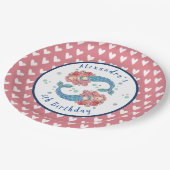 Aangepast Bord voor Mermaid Birthday-papier (Gekanteld)