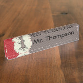 Aangepast Bord voor naam socket-aap Naambordje (Zijkant)