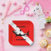 Aangepast Bord voor scuba-duiken en haaienpapier (Feest)