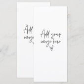 Aangepast bordje bruiloft evenement kaart diner me (Voorkant / Achterkant)