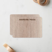 Aangepast bordpapier Kijk naar vervormde tekst Notitiekaartje (Voorkant / Achterkant in situ)