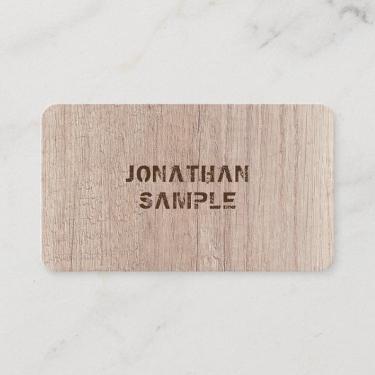 Aangepast bordpapier Kijk naar vervormde tekst Visitekaartje (Voorkant)