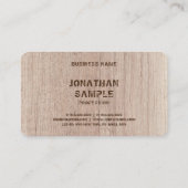 Aangepast bordpapier Kijk naar vervormde tekst Visitekaartje (Achterkant)