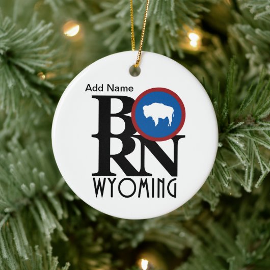 Aangepast BORN Wyoming Keramisch Ornament (Boom)