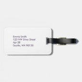 Aangepast Botanisch Bagagelabel - Floral Travel ID (Achterkant horizontaal)