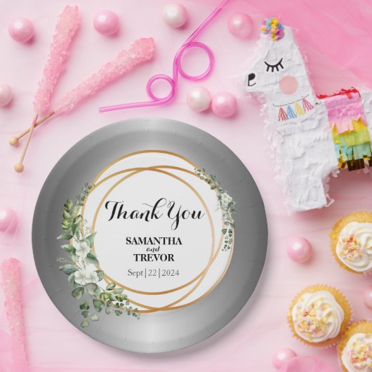 Aangepast botanisch papieren bordje (Feest)