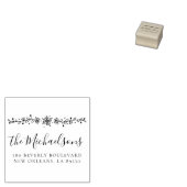 Aangepast Botanische Familienaam Retouradres Rubberstempel (Gestempeld)
