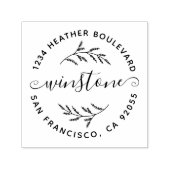 Aangepast Botanische Familienaam Retouradres Zelfinktende Stempel (Design)