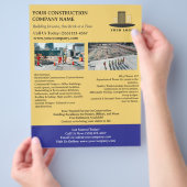 Aangepast bouwbedrijf flyer (Hand)