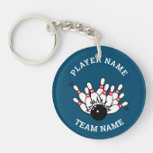 Aangepast Bowling Team Logo | Gepersonaliseerde Sl Sleutelhanger (Voorkant)