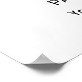 Aangepast Branded Wifi Netwerk en Wachtwoord Wit Poster (Hoek)