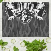 Aangepast Brandweerman Redding Brandweerpost Stati Theedoek (Gevouwen)