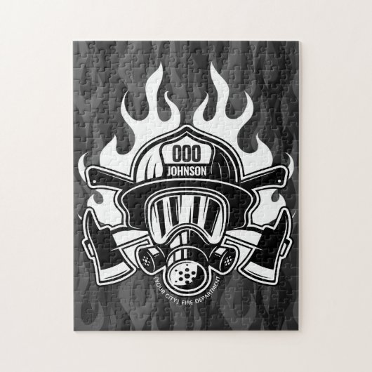 Aangepast brandweerreddingsstation brandweer legpuzzel (Verticaal)