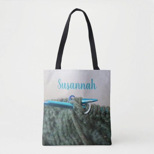 Aangepast breien tote bag (Voorkant)