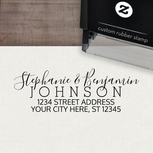 Aangepast bride Groom- en retouradres Zelfinktende Stempel