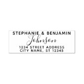 Aangepast bride Groom- en retouradres Zelfinktende Stempel (Design)