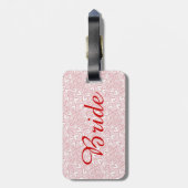 Aangepast brideBagagelabel met hart Bagagelabel (Achterkant verticaal)