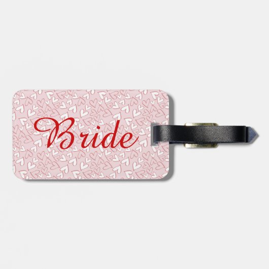 Aangepast brideBagagelabel met hart Bagagelabel (Achterkant horizontaal)