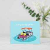 Aangepast Briefkaart Berichtenblauwe pontoon (Staand voorkant)