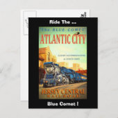 Aangepast Briefkaart blauwe komeet (Voorkant / Achterkant)