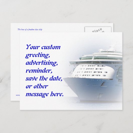 Aangepast Briefkaart cruiseschip (Voorkant / Achterkant)