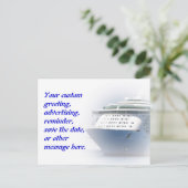 Aangepast Briefkaart cruiseschip (Staand voorkant)