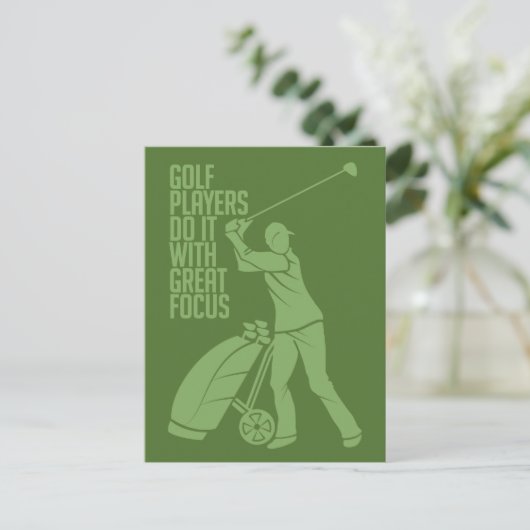 aangepast briefkaart GOLF PLAYER (Staand voorkant)