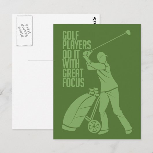 aangepast briefkaart GOLF PLAYER (Voorkant / Achterkant)