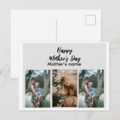 Aangepast Briefkaart Happy Moederdag Photo Collage (Voorkant / Achterkant)