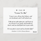 Aangepast Briefkaart "Kom naar mij" (Achterkant)