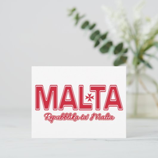 aangepast briefkaart MALTA (Staand voorkant)