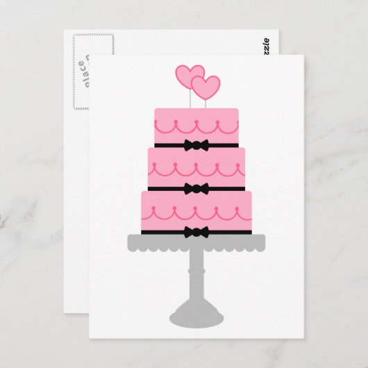 Aangepast Briefkaart roze Cake (Voorkant / Achterkant)