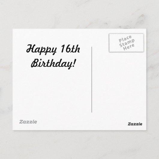 Aangepast Briefkaart roze Cake (Achterkant)