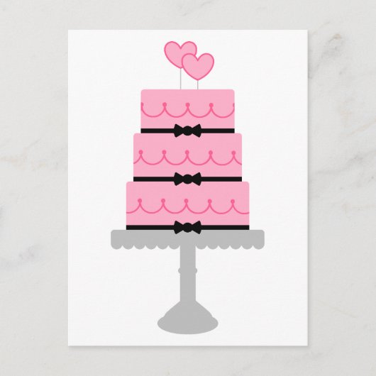 Aangepast Briefkaart roze Cake (Voorkant)