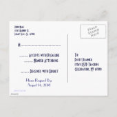 Aangepast Briefkaart RSVP Blue White-zeilboten (Achterkant)