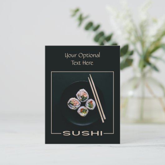 Aangepast briefkaart Sushi (Staand voorkant)
