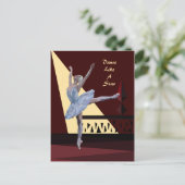 Aangepast Briefkaart "Swan Lake Ballerina" (Staand voorkant)