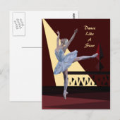Aangepast Briefkaart "Swan Lake Ballerina" (Voorkant / Achterkant)