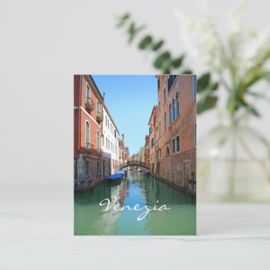 Aangepast briefkaart van het Venetië Canal (Staand voorkant)
