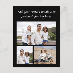 Aangepast Briefkaart voor 3-fotocollage