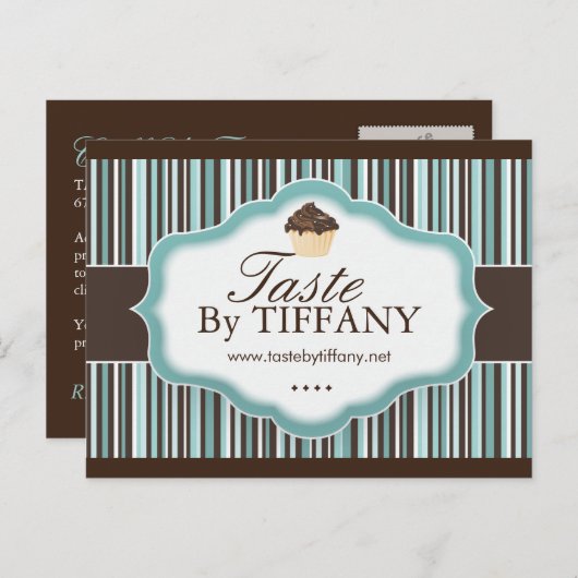 Aangepast Briefkaart voor bakkerij (Voorkant / Achterkant)